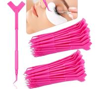 Werwing 100 herramientas de elevación de pestañas en forma de Y, juego de peines profesionales para extensiones de pestañas, permanente y peinado, plástico ABS duradero