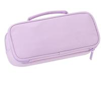 Werwing Amplio estuche de lona con asa, organizador duradero para suministros escolares, adolescentes y estudiantes universitarios, color negro, Purple, Talla única, Unisex profesional