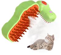 Werwing Cepillo de vapor para gatos, 3 en 1, aseo, limpieza y masaje con tecnología de niebla esponjosa para gatos y mascotas de interior, removedor de pelo de silicona para desprendimiento, caspa y