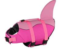 Werwing Chaleco salvavidas para perro, chaleco flotante de aleta de tiburón para nadar y navegar, chaleco de natación flotante ajustable con asa de rescate para perros y gatos pequeños, medianos y