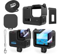 Werwing Funda de cristal templado HD y silicona para GoPro Hero mini, protector de lente antiarañazos (2 películas endurecidas)