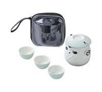 Werwing Juego de té de viaje portátil de panda, compañero personal para coche y exteriores, color verde