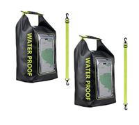 Werwing Mochila impermeable de 5 litros, funda enrollable para teléfono, paquete de 2 unidades para navegación, kayak, camping, artículos esenciales de pesca, camuflaje cazador, a, Talla única
