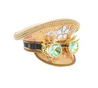 Werwing Music Festival - Sombrero militar de lentejuelas listo para capitán con gafas, ideal para adultos Steampunk - Eventos temáticos