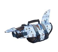 Werwing Shark Tail - Chaleco salvavidas reflectante ajustable para perros pequeños y medianos, gatos, equipo de seguridad de alta flotabilidad con asa de rescate para natación, navegación y
