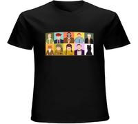 WES Anderson Characters Movies Film tee Short Sleeve Unisex T Shirt Black 3XL