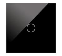 WESA - Interruptor Táctil Negro WiFi No Requiere Conmutados o Cruzamientos, Inteligente para Pared compatible con Alexa, Google Home y Smart Life, iOS y Android, Programable.