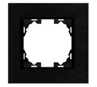 WESA - Marco de Aluminio Negro de 1 Módulo para Interruptores y Enchufes, FL-48-B