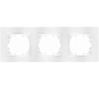 WESA - Marco de Plástico PC Triple Capa Blanco de 3 Módulos para Interruptores y Enchufes, FMMB-50-G
