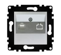 WESA - Toma de Pared Estándar de Internet, Fácil instalación con Opción a Distintos Diseños, No incluye marco, PJ-41-G