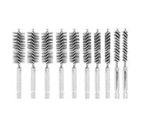 Wesafrae 10 Cepillos de Acero Inoxidable en Diferentes TamañOs, VáStago Hexagonal de 1/4 Pulgadas, Accesorio de Cepillo de Alambre para Juego de Brocas.