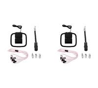 Wesafrae 2X Antena FM para Receptor Estéreo Interior, Kit de Antena de Radio FM Am Universal de 75 Ohmios / 300 Ohmios con Convertidor de Antena