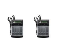 Wesafrae 2X Cargador de Batería Inteligente USB de 4 Ranuras para Pilas Recargables AA, AAA, AAAA, Alcalinas de 1,5 V, 14500, 10440, 16340, 10440, Carga de 3,2 V