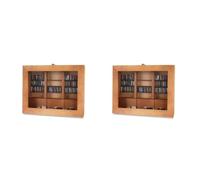 Wesafrae 2X Estantería para Aliviar la Ansiedad con 400 Libros, Biblioteca en Miniatura, Estantería de Madera, Juguetes Antiestrés, Elimina Tu Ansiedad Creativa A