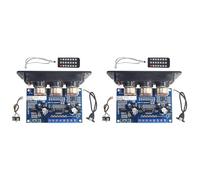 Wesafrae 2X Placa Amplificadora Digital de 2,1 Canales 2X25W + 50W BT5.0 Subwoofer DC12-20V Placa Amplificadora + Línea AUX + Cable USB + Control Remoto