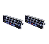 Wesafrae 2X Temporizador de Cocina Digital Comercial de 8 Canales, Temporizador Calculador de Acero Inoxidable con Alarma, Recordatorio de Reloj, Enchufe de la UE