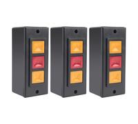 Wesafrae 3X Apertura de Puerta de Garaje, Caja de Bloqueo de Interruptor de Rodillo de Puerta EléCtrico, Interruptor de BotóN Oculto Montado en Superficie C