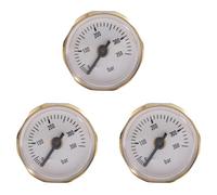 Wesafrae 3X Manómetro de Presión de Aire de Precisión con Esfera de 28 mm ED 350 Bar con Rosca de 1/8 Pulgadas para Adaptador PCP