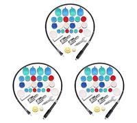 Wesafrae 3X Mini Eje de Pulido de Detalles, Kit de Almohadilla de Pulido de Taladro de Espuma para Automóvil con Rosca de 5/8 Pulgadas Y M14, para Herramienta Rotativa/Máquina Pulidora