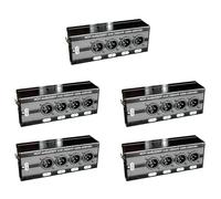 Wesafrae 5 Extensor de Cable de Red y Audio XLR de 4 Canales y 3 Pines, Extensor de Señal de Red DMX512, Macho