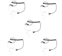 Wesafrae 5X 1Pin 2.5mm Auricular de Tubo Acustico Encubierto Auricular para Radios de 2 Vias para para con Auriculares de Plastico Suave de Repuesto