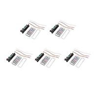 Wesafrae 5X DC 5V/12V Bluetooth 5.0 Tarjeta de Decodificación de Audio Módulo USB Aux SD FM Radio Módulo de Tarjeta de Decodificación Mp3/Wma/Flac Ape Sin Pérdida, (Negro)