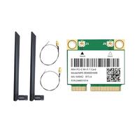 Wesafrae Adaptador de Tarjeta de Red Inalámbrica BE200 WIFI7 Mini-Pcie 8774M Tri Band 2.4G/5G/6Ghz, WiFi 7 para 10/11