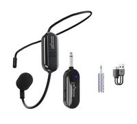 Wesafrae Auriculares Inalámbricos Profesionales con Micrófono y Transmisor, Micrófono para de Radio de Voz, Guitarra, Enseñanza, Fitness, Juegos