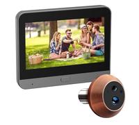 Wesafrae Cámara de Puerta Inteligente Inalámbrica Wifi de 3MP con Mirilla, Videoportero Tuya, Detección de Movimiento PIR, de Seguridad para el Hogar, Timbre.