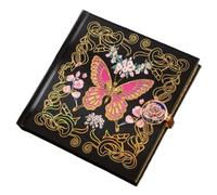 Wesafrae Cuaderno de Tapa con Hebilla Magnética Cuadrada Retro, Serie de Cuentos de Hadas Góticos con Mariposas, 128 Hojas/Libro, Páginas Interiores A Color.