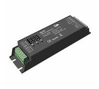Wesafrae D4-P 4 Canales PWM Voltaje Constante y RDM LED Decodificador Controlador Pantalla Digital XLR3 Puerto RJ45 DC12-36V Entrada 8Ax4CH