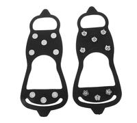 Wesafrae de Agarre de Hielo de 8 Dientes para Zapatos de Invierno Al Aire Libre Antideslizante Senderismo Escalada de Montaña Hielo Nieve Crampones Zapato Antideslizante