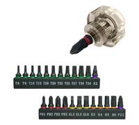 Wesafrae Destornillador Mini Corto 25 en 1, Destornillador Stubby para Espacios Reducidos, de Acetato de Celulosa, Puntas de Acero S2 de Doble Cabeza.