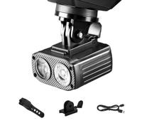 Wesafrae Luz Delantera para Bicicleta, Luz Alta, Luz Baja, Linterna LED para Manillar de Bicicleta, Recargable por USB, Fácil de Instalar