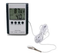 Wesafrae Medidor Digital de Temperatura y Humedad con Pantalla LCD, Termohigrómetro para Control de Incubadoras de Exterior.