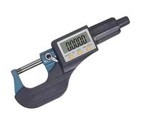 Wesafrae Micrómetro Electrónico de Diámetro Exterior de 0,001 mm, Micrómetro Digital de 0 A 25 mm, Herramienta de Medición con Punta de Carburo, Calibrador y Micrómetro.