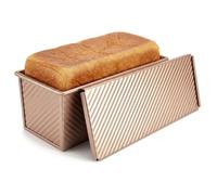 Wesafrae Molde para Pan Pullman con Tapa, 13 X 4 Pulgadas, Antiadherente, para Pan de Sándwich y Pan de Masa Madre Casero.