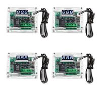 Wesafrae Placa Controladora de Temperatura Digital W1209 DC 12V -50-110 °C Interruptor de Módulo de Control de Temperatura Electrónico (Paquete de 4)
