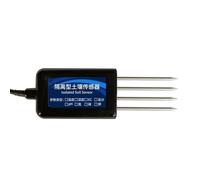 Wesafrae Sensor de Suelo Aislado 8 en 1: Temperatura, Humedad, Nitrógeno, Fósforo, Potasio, PH y Sal. Detector RS485.