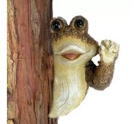 Wesafrae Silencio Rana Árbol Mirador Jardín Árbol Esculturas Árbol Al Aire Libre Cara Jardín Árbol Hugger Estatua Interior Exterior Patio D