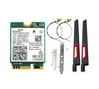 Wesafrae Tarjeta WiFi BE200 7 + Antena 10DBi, Adaptador WiFi Bluetooth 5.4 de 2,4 G/5 G/6 GHz, Tarjeta de Red Inalámbrica de 8774 Mbps para 10/11