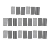 Wesafrae Toallas de Cocina, 100% Algodón Natural, Las Mejores Paño para Platos, Absorbente y Sin Pelusa, Lavable A Máquina, 18 X 25 Pulgadas, Paquete de 24, con Rayas Grises