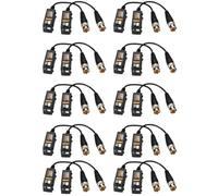 Wesafrae Transceptores Pasivos Balun de Vídeo CCTV BNC de Par de 8 MP Compatibles con Cámaras AHD/CVI/TVI 4K y Conectores de Cable UTP Cat5e/Cat6