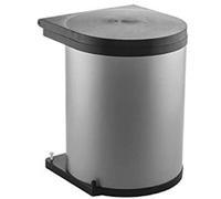 Wesco 010 212-11 - Cubos de instalación wesco redonda, 13l, plata/negro