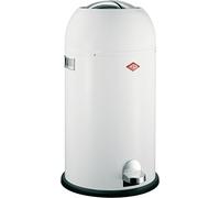 Wesco 184 631 Kickmaster-Cubo de Basura (33 L, 37,5 x 37,5 x 69 cm), Color Blanco, Acero Inoxidable, 34.6 cm