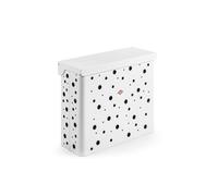 WESCO Cesto para la colada Duo 2 de ancho en color blanco mate de chapa de acero con recubrimiento en polvo perforado, 2 insertos de plástico de 32 litros en blanco, adecuado para equipamiento de