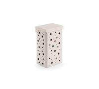 WESCO Cesto para la colada individual en color arena mate de chapa de acero con recubrimiento en polvo, 1 x 32 litros de plástico blanco apto para equipamiento de armario, dimensiones: 34,5 x 27,0 x