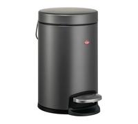 WESCO Cubo de basura cosmético en color grafito mate, chapa de acero de alta calidad, 3 litros de volumen, pisada, inserto de plástico extraíble