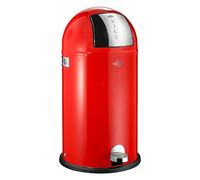 Wesco Kickboy-Cubo de Basura alemán Made-Step, Acero con Recubrimiento en Polvo, 10.6 galones/40 L, Color Rojo, Inoxidable, 75 x 43 cm