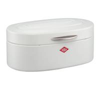 WESCO Panera individual Elly en color blanco mate, chapa de acero pulverizada, orificios de ventilación y mango estable